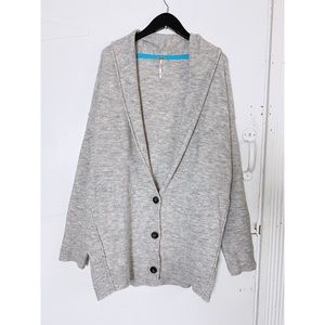 NWT Free People Eucalyptus Gray Oversized Cardigan